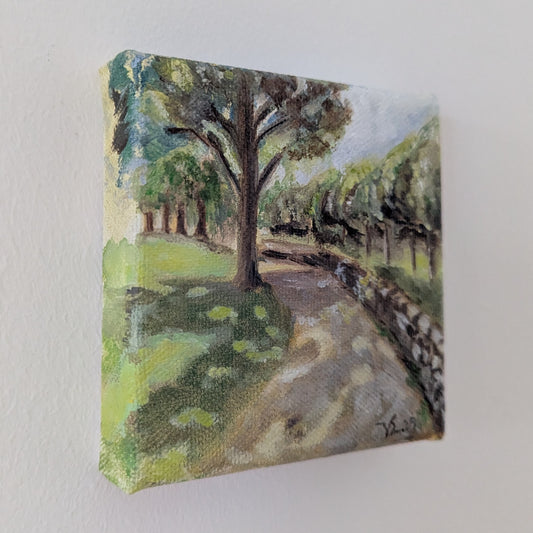 Original Ölfarbe auf Leinwand - Landschaft - 10x10 cm