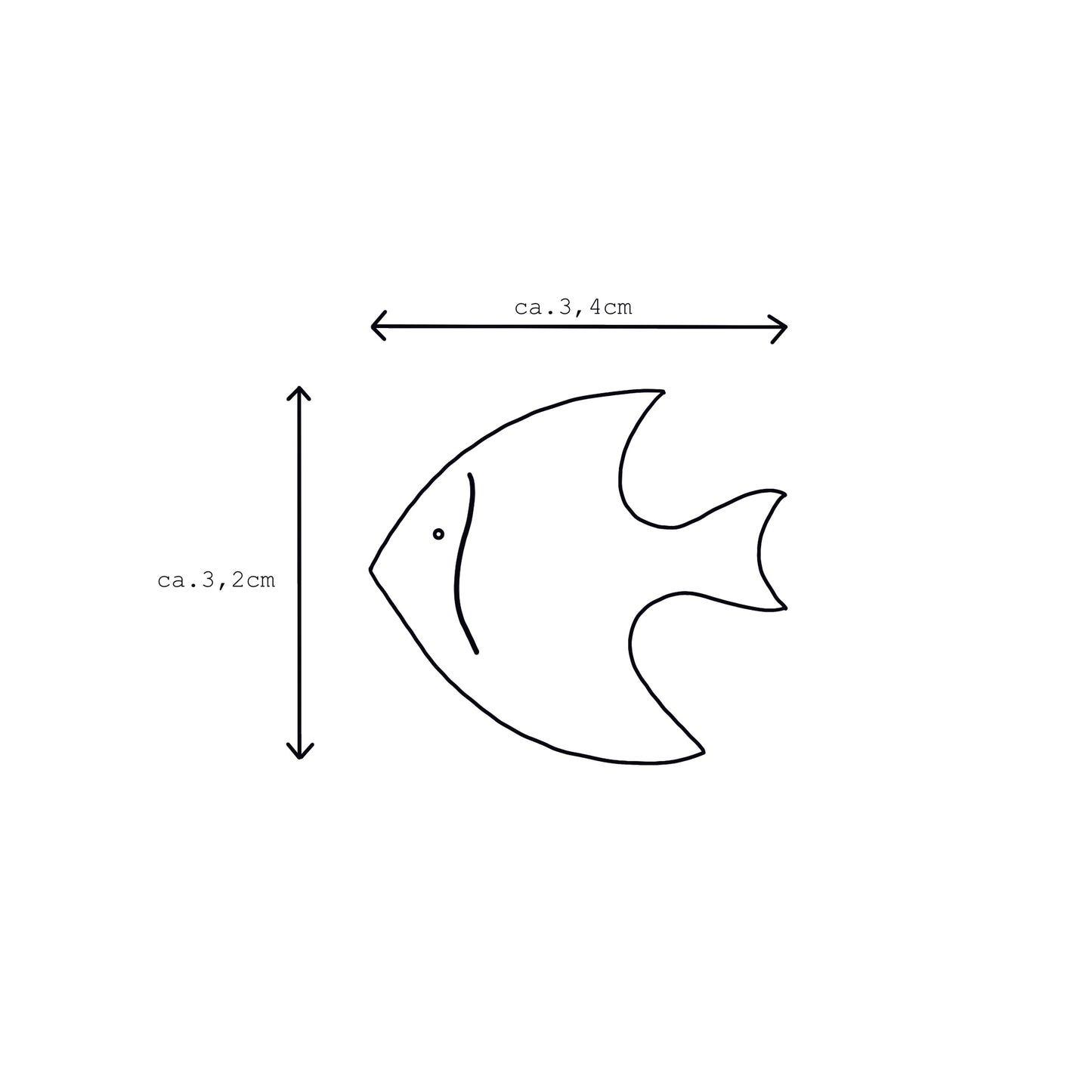 Holzminiatur Fisch – Handbemalte Brosche/Magnet - BRMAFI0202