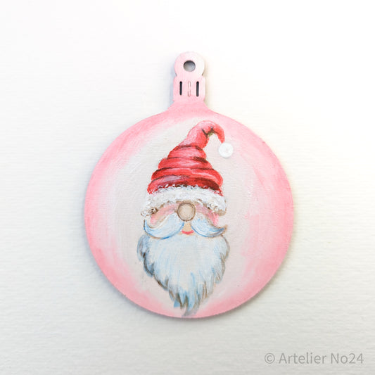 Handbemalte Weihnachtskugel aus Holz - XMKU08N7