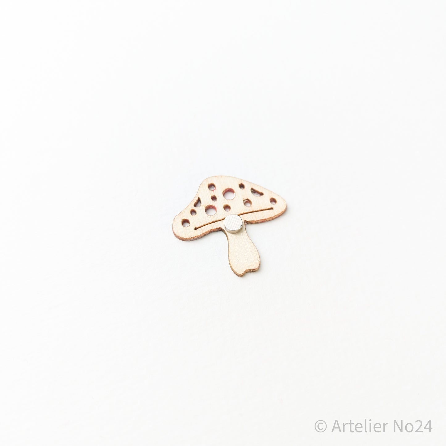 Holzminiatur Pilze – Handbemalte Magnet - MAMR-0801